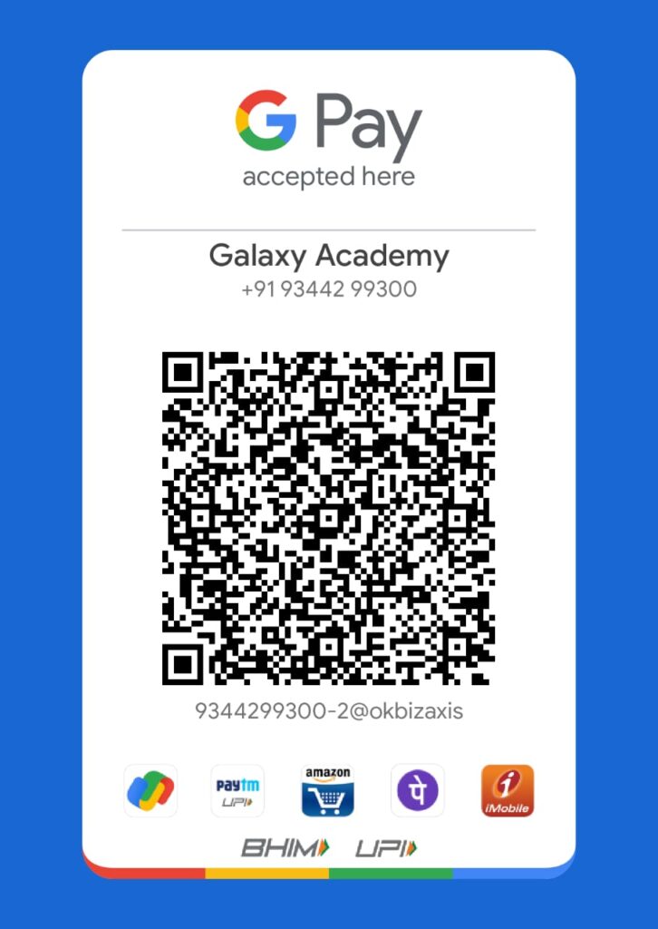 Pay to Galaxy Training Academy through GPAY